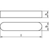 Clavette parallèle Haut DIN 6885 6x6x12 Acier inoxydable